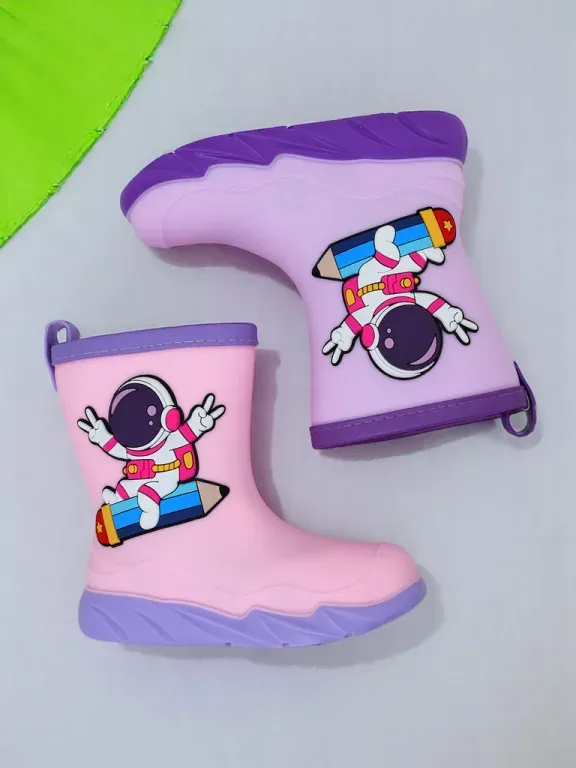 Royalfashion Kinder-Regenstiefel mit Astronautenmotiv Cosmos