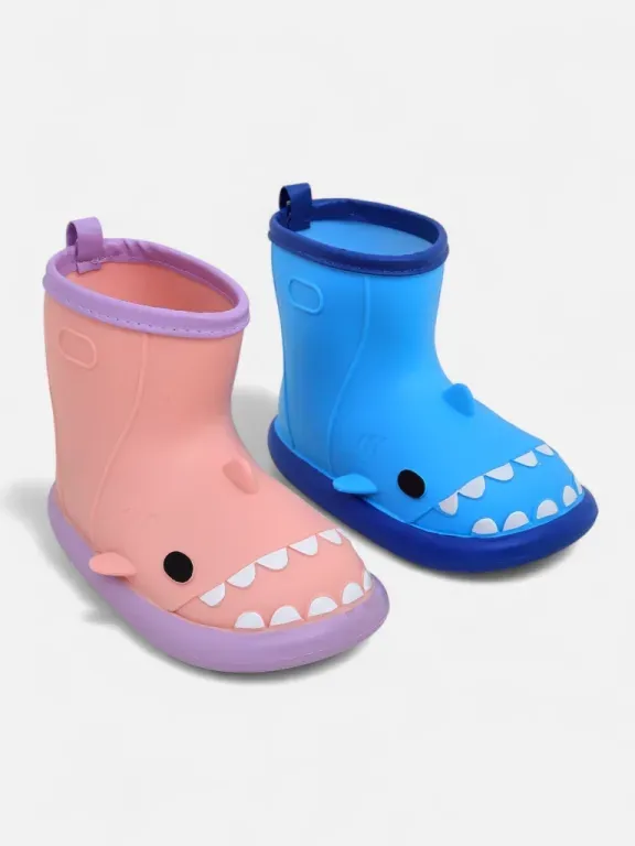 Royalfashion Kinder Gummistiefel Hai Hai